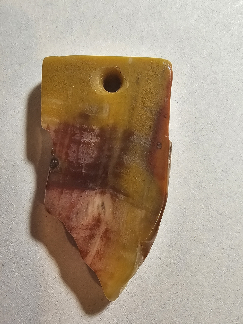 Hand Crafted Yellow and Brown Natural Stone Pendant